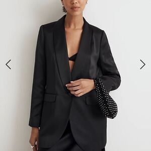 Madewell Satin Oversized Blazer